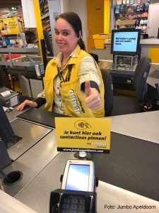 Contactloos betalen supermarkt Nederland